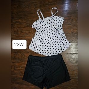 New swimming tankini set size  22w